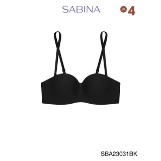 Sabina Doomm Doomm Level 4 เสื้อชั้นใน เกาะอก ไร้โครง รหัส SBA23031BK - สีดำ