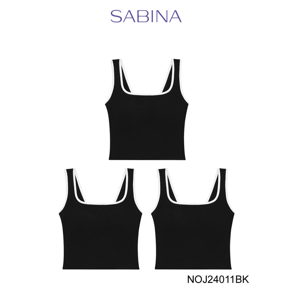 Sabina Bra Tops (Set 3 ชิ้น) [Online Exclusive] Loungewear เสื้อกล้าม รหัส NOJ24011BK - สีดำ