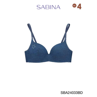 Sabina Doomm Doomm Level 4 เสื้อชั้นใน ไร้โครง รหัส SBA24033BD - สีน้ำเงินเข้ม