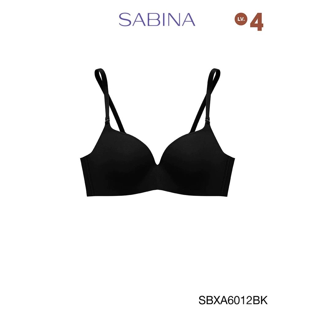 Sabina Doomm Doomm Level 4 เสื้อชั้นใน ไร้ตะเข็บ ไร้โครง รหัส SBXA6012BK - สีดำ