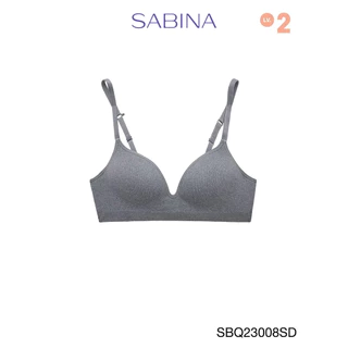 Sabina Twenty Five Level 2 เสื้อชั้นใน ไร้โครง รหัส SBQ23008SD - สีเทาเข้ม