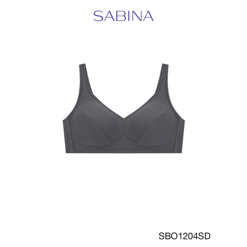 Sabina Function Bra Level 1 เสื้อชั้นใน  ไร้โครง รหัส SBO1204SD - สีเทาเข้ม