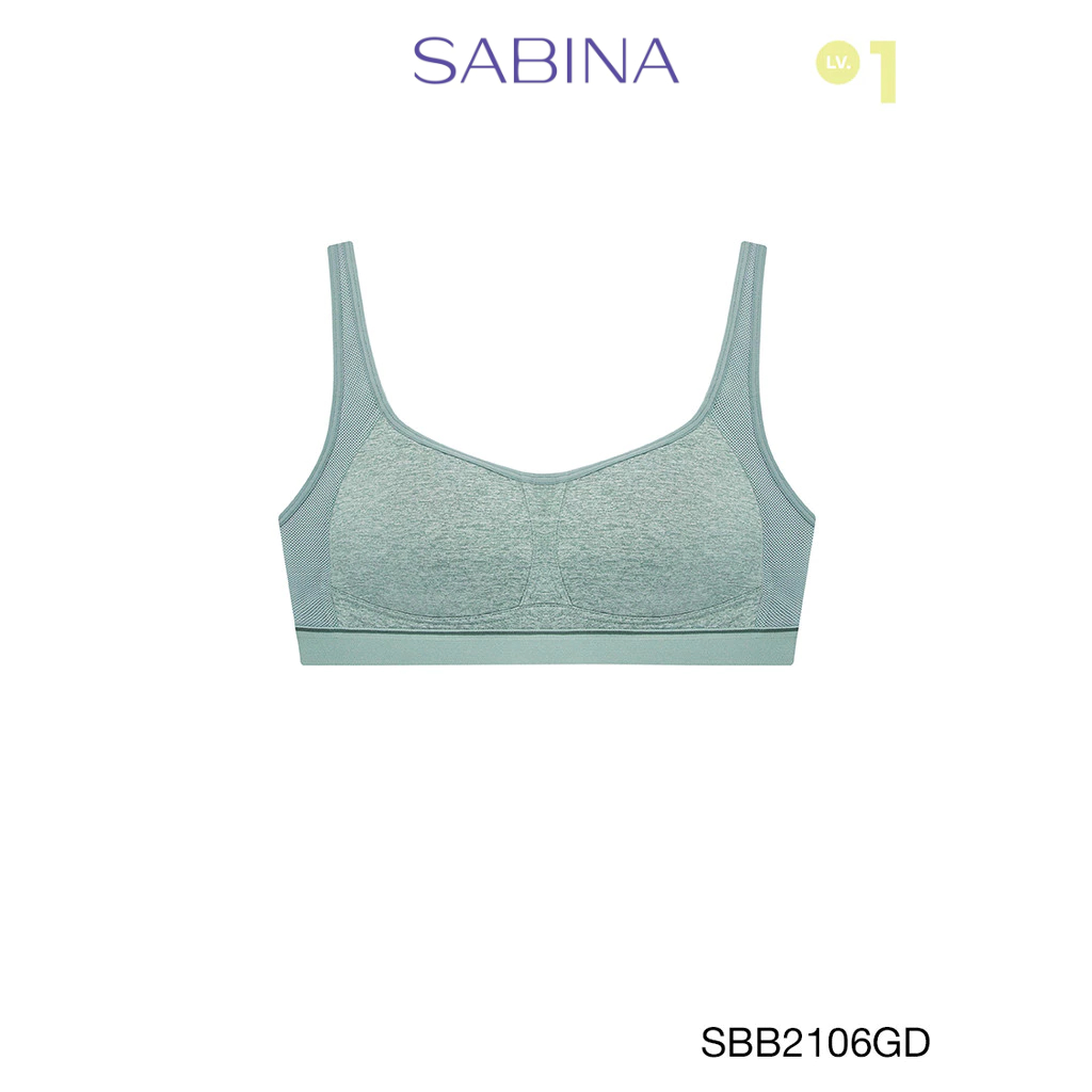 Sabina Sbn Sport Level 1 เสื้อชั้นใน  ไร้โครง รหัส SBB2106GD - สีเขียวเข้ม