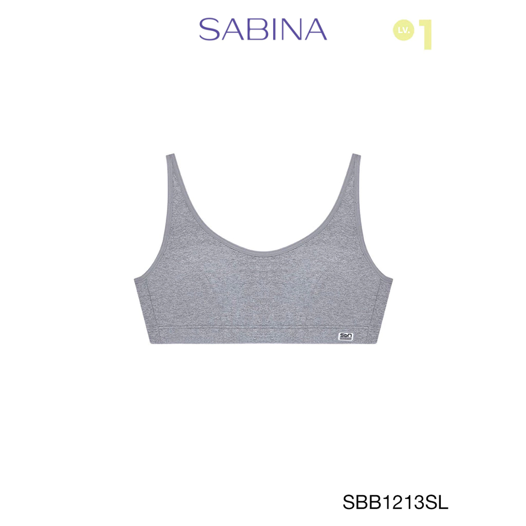 Sabina Sbn Sport Level 1 เสื้อชั้นใน  ไร้โครง รหัส SBB1213SL - สีเทาอ่อน