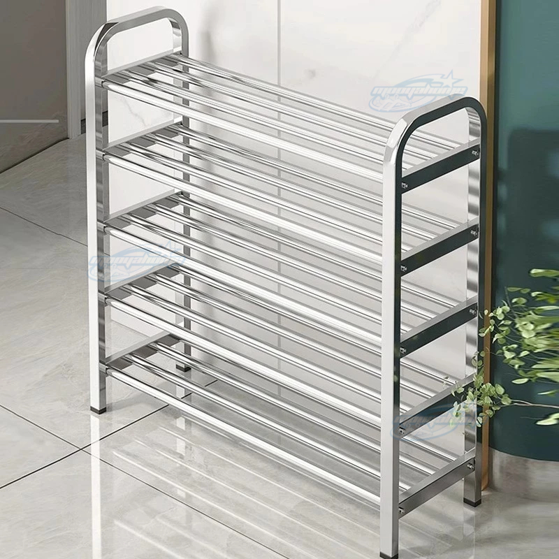 สแตนเลส 304 ชั้นวางรองเท้า 2-6 ชั้น ป้องกันน้ำ ป้องกันฝน ไม่เป็นสนิม ไม่สั่นคลอนง่าย คุณภาพดี