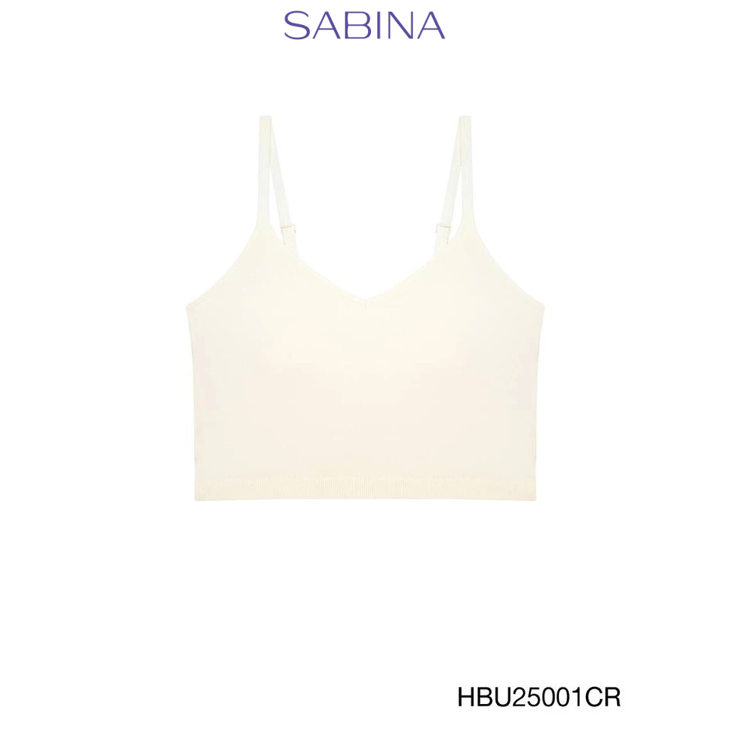 Sabina Habpy Pretty Perfect Level 1 เสื้อชั้นใน ไร้โครง รหัส HBU25001CR - สีครีม