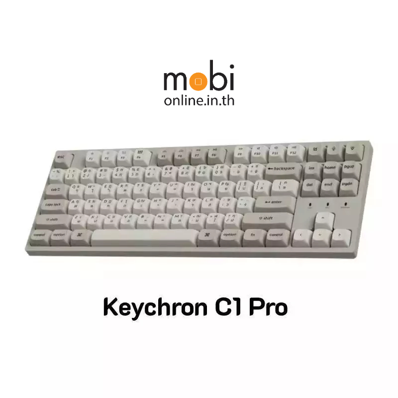 คีย์บอร์ด Keychron C1 Pro 8K QMK Wired Custom Mechanical Keyboard ขนาด 80% - TH / EN