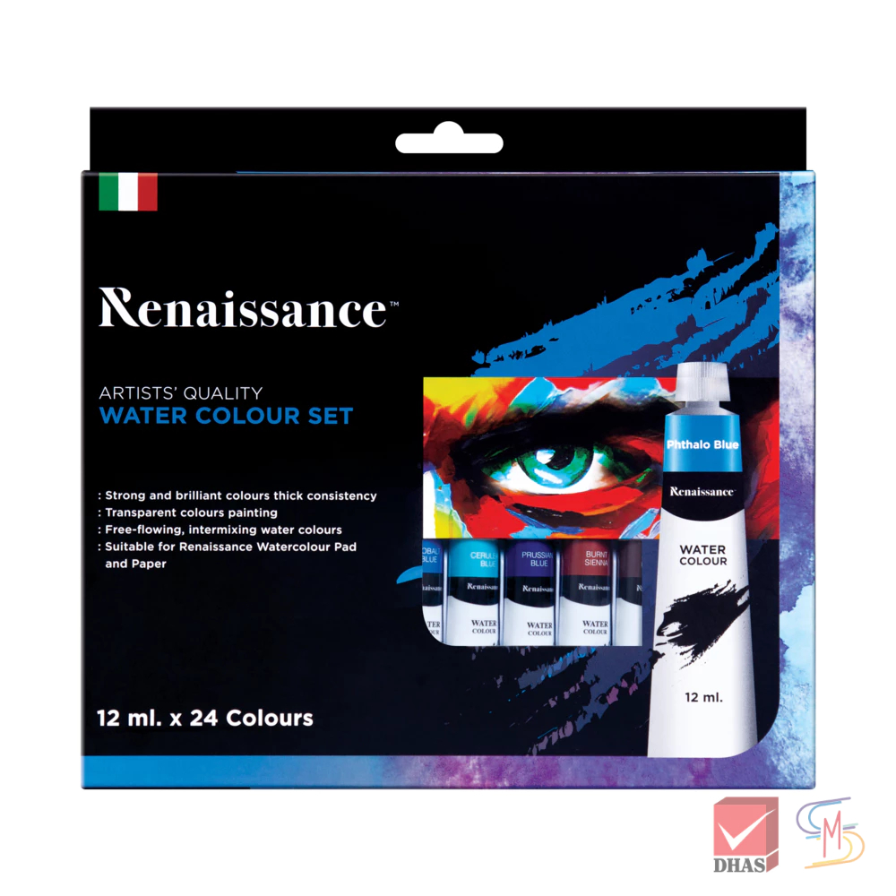 Renaissance สีนํ้า ชุดสีน้ำ 24x12 ml. จำนวน 1 กล่อง