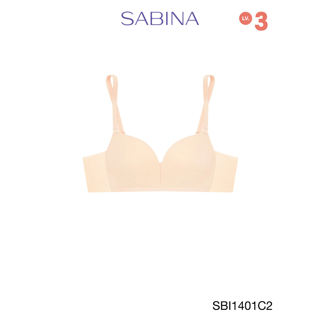 Sabina Modern V Level 3 เสื้อชั้นใน  ไร้โครง รหัส SBI1401C2 - สีเนื้ออ่อน