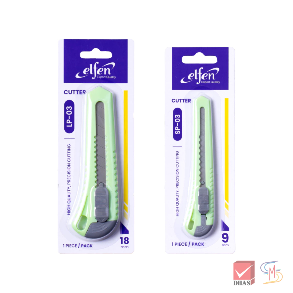 Elfen เอลเฟ่น คัตเตอร์ รุ่น SP-03 9 มม. และ รุ่น LP-03 18 มม. จำนวน 1 อัน