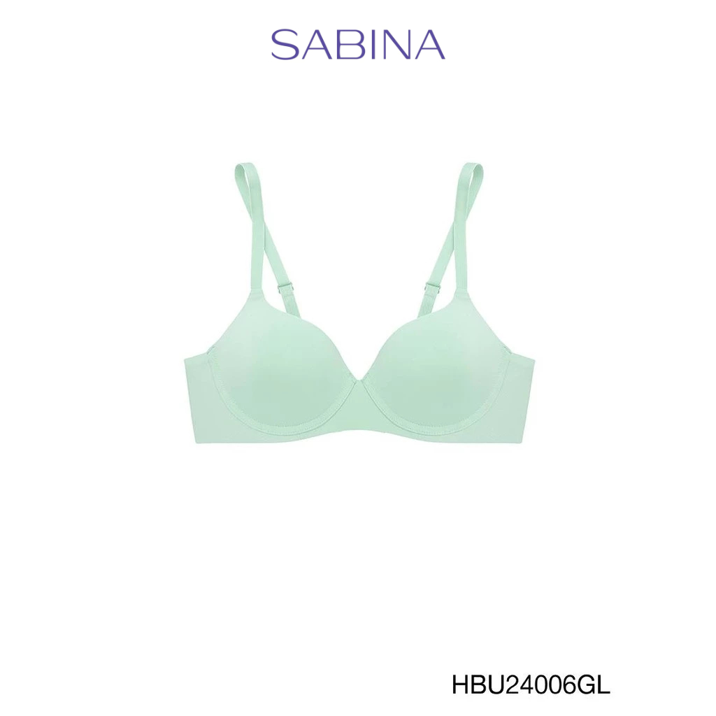 Sabina Habpy Pretty Perfect Level 1 เสื้อชั้นใน  มีโครง รหัส HBU24006GL - สีเขียวอ่อน