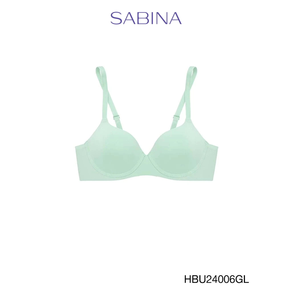 Sabina Habpy Pretty Perfect Level 1 เสื้อชั้นใน มีโครง รหัส HBU24006GL - สีเขียวอ่อน