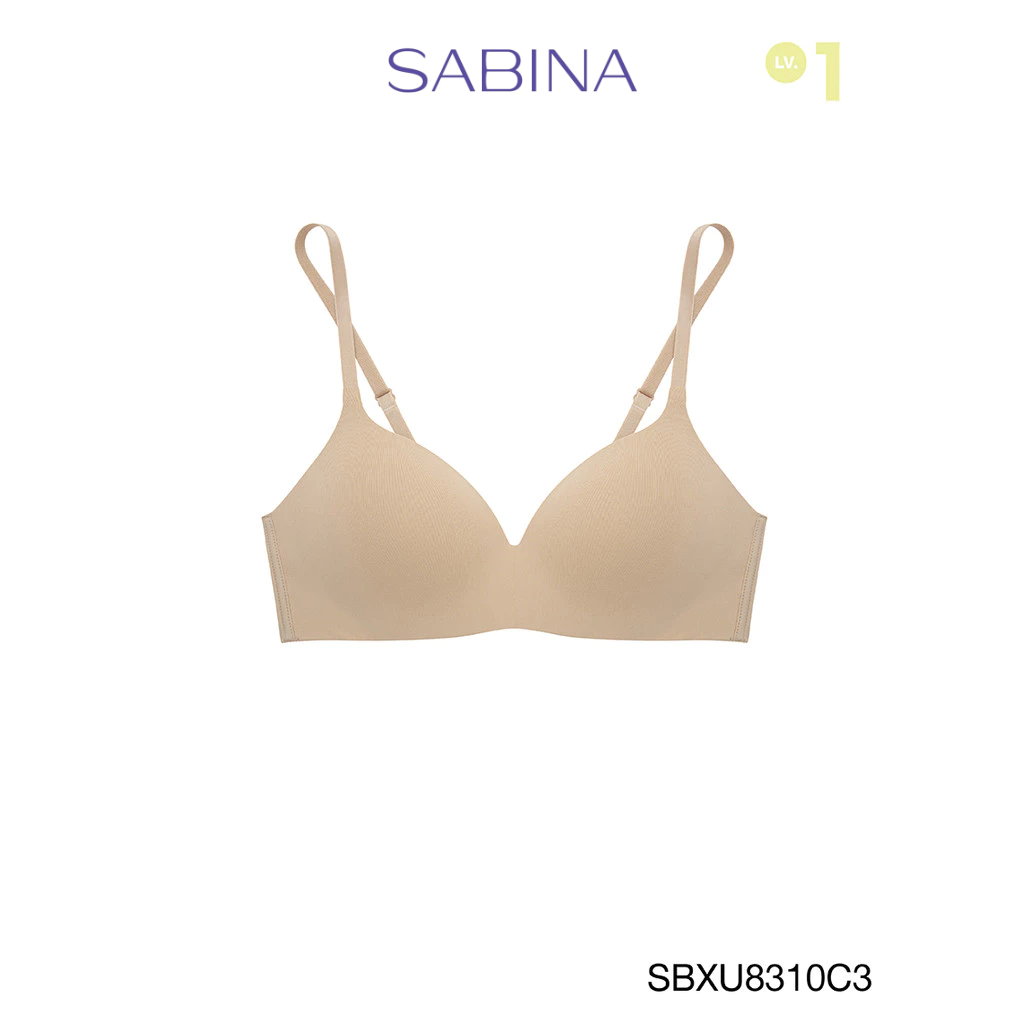 [Online Exclusive]  Sabina Pretty Perfect Level 1 เสื้อชั้นใน ไร้ตะเข็บ  ไร้โครง รหัส SBXU8310C3 - ส