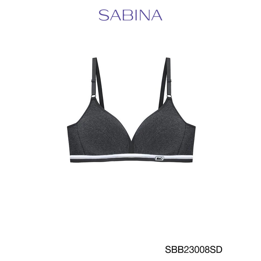 Sabina Sbn Sport Level 1 เสื้อชั้นใน  ไร้โครง รหัส SBB23008SD - สีเทาเข้ม