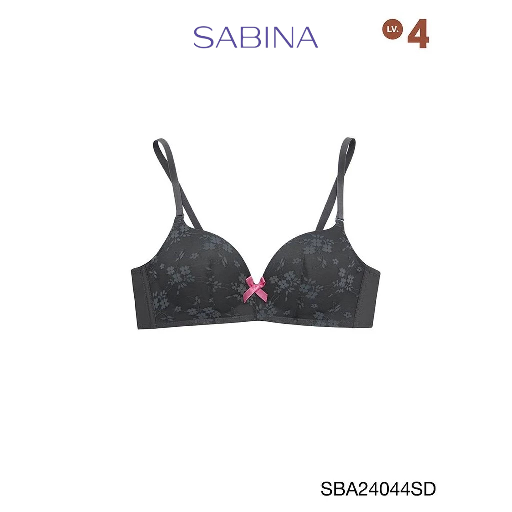 Sabina Doomm Doomm Level 4 เสื้อชั้นใน  ไร้โครง รหัส SBA24044SD - สีเทาเข้ม