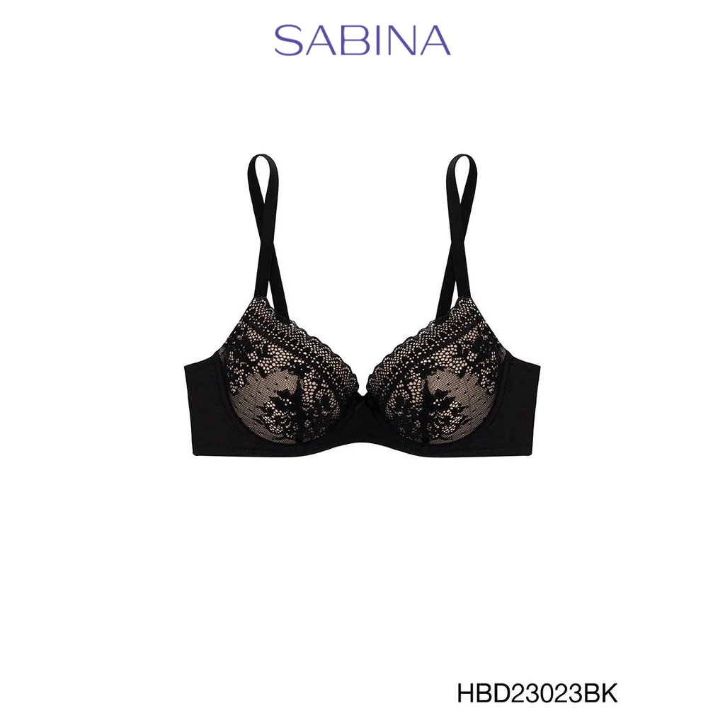 Sabina Habpy Perfect Bra Level 1 เสื้อชั้นใน  มีโครง รหัส HBD23023BK - สีดำ