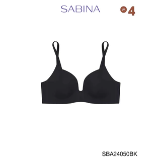 Sabina Doomm Doomm Level 4 เสื้อชั้นใน ไร้ตะเข็บ ไร้โครง รหัส SBA24050BK - สีดำ