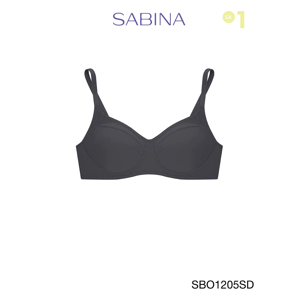 Sabina Function Bra Level 1 เสื้อชั้นใน ไร้โครง รหัส SBO1205SD - สีเทาเข้ม