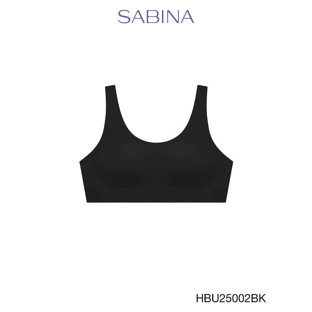 Sabina Habpy Pretty Perfect Level 1 เสื้อชั้นใน ไร้ตะเข็บ ไร้โครง รหัส HBU25002BK - สีดำ