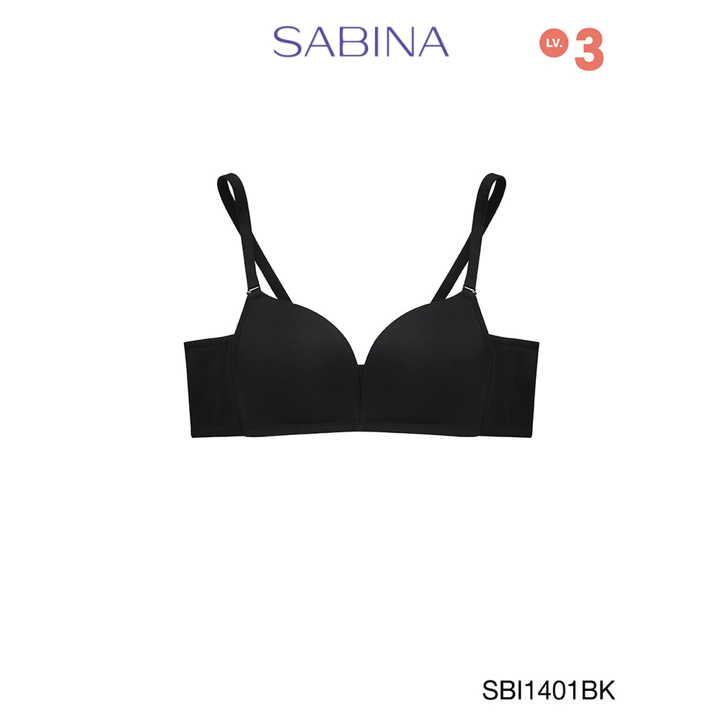 Sabina Modern V Level 3 เสื้อชั้นใน  ไร้โครง รหัส SBI1401BK - สีดำ