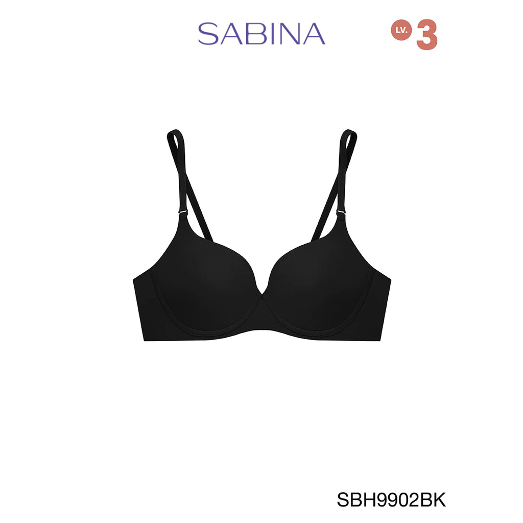 Sabina Soft Doomm Level 3 เสื้อชั้นใน  มีโครง รหัส SBH9902BK - สีดำ