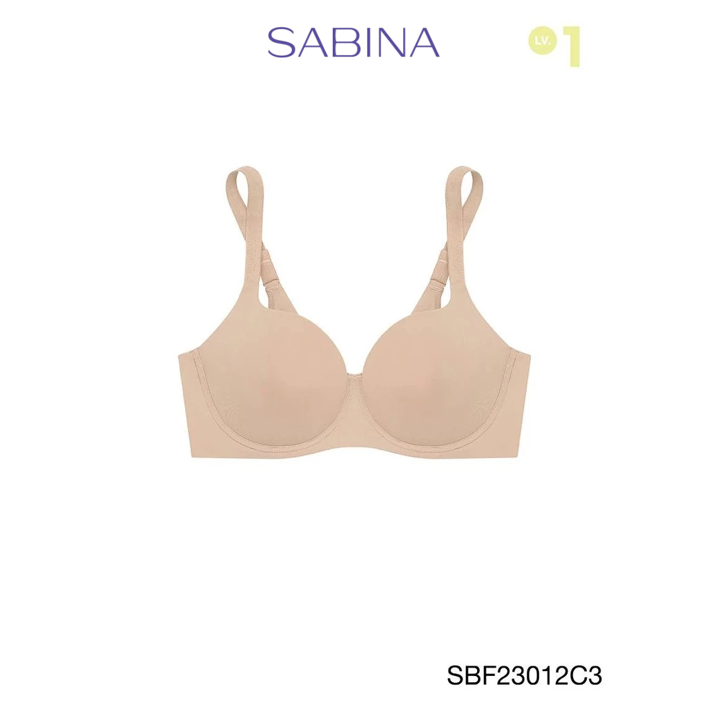 Sabina Forever Young Level 1 เสื้อชั้นใน  มีโครง รหัส SBF23012C3 - สีเนื้อเข้ม