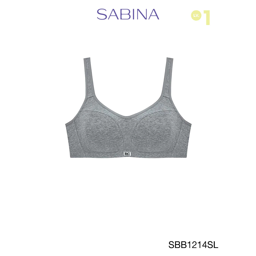 Sabina Sbn Sport Level 1 เสื้อชั้นใน  ไร้โครง รหัส SBB1214SL - สีเทาอ่อน