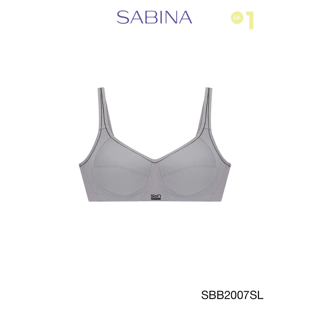 Sabina Sbn Sport Level 1 เสื้อชั้นใน  ไร้โครง รหัส SBB2007SL - สีเทาอ่อน