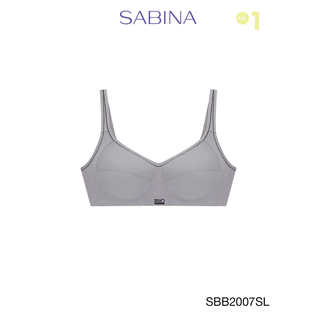 Sabina Sbn Sport Level 1 เสื้อชั้นใน ไร้โครง รหัส SBB2007SL - สีเทาอ่อน