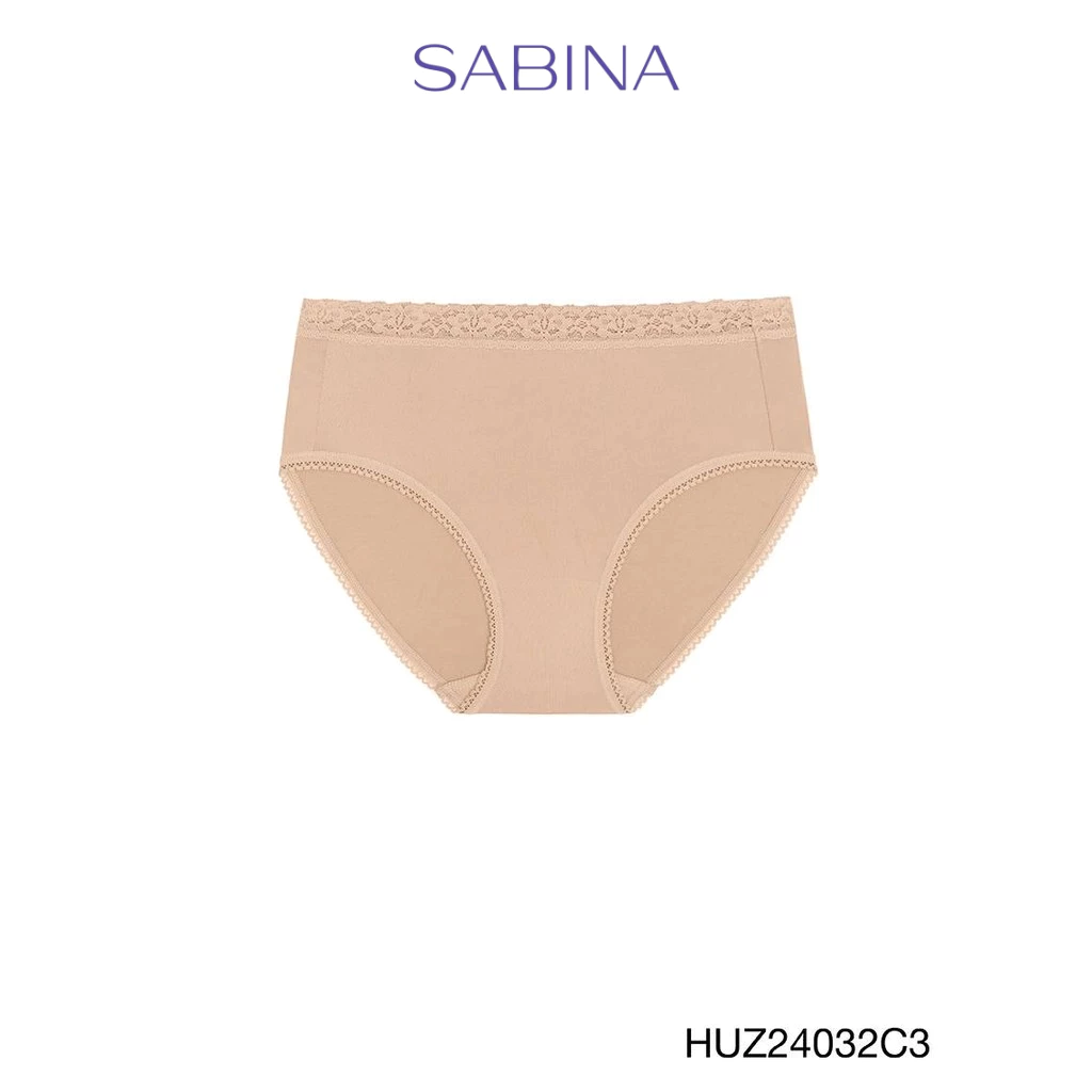 Sabina Habpy Panty กางเกงในทรงเอวสูงปานกลาง รหัส HUZ24032C3 - สีเนื้อเข้ม