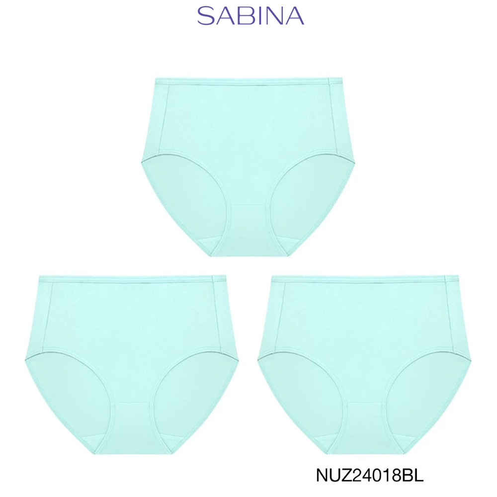 Sabina กางเกงชั้นใน (Set 3 ชิ้น) [Online Exclusive] กางเกงในทรงเอวสูง รหัส NUZ24018BL - สีฟ้า