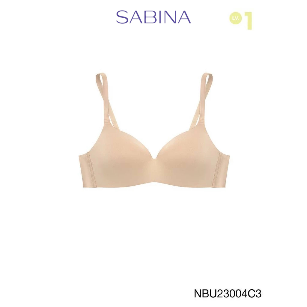 [Online Exclusive]  SABINA BRALESS | PRETTY PERFECT เสื้อชั้นในไม่มีโครง รหัส NBU23004C3 สีเนื้อเข้ม