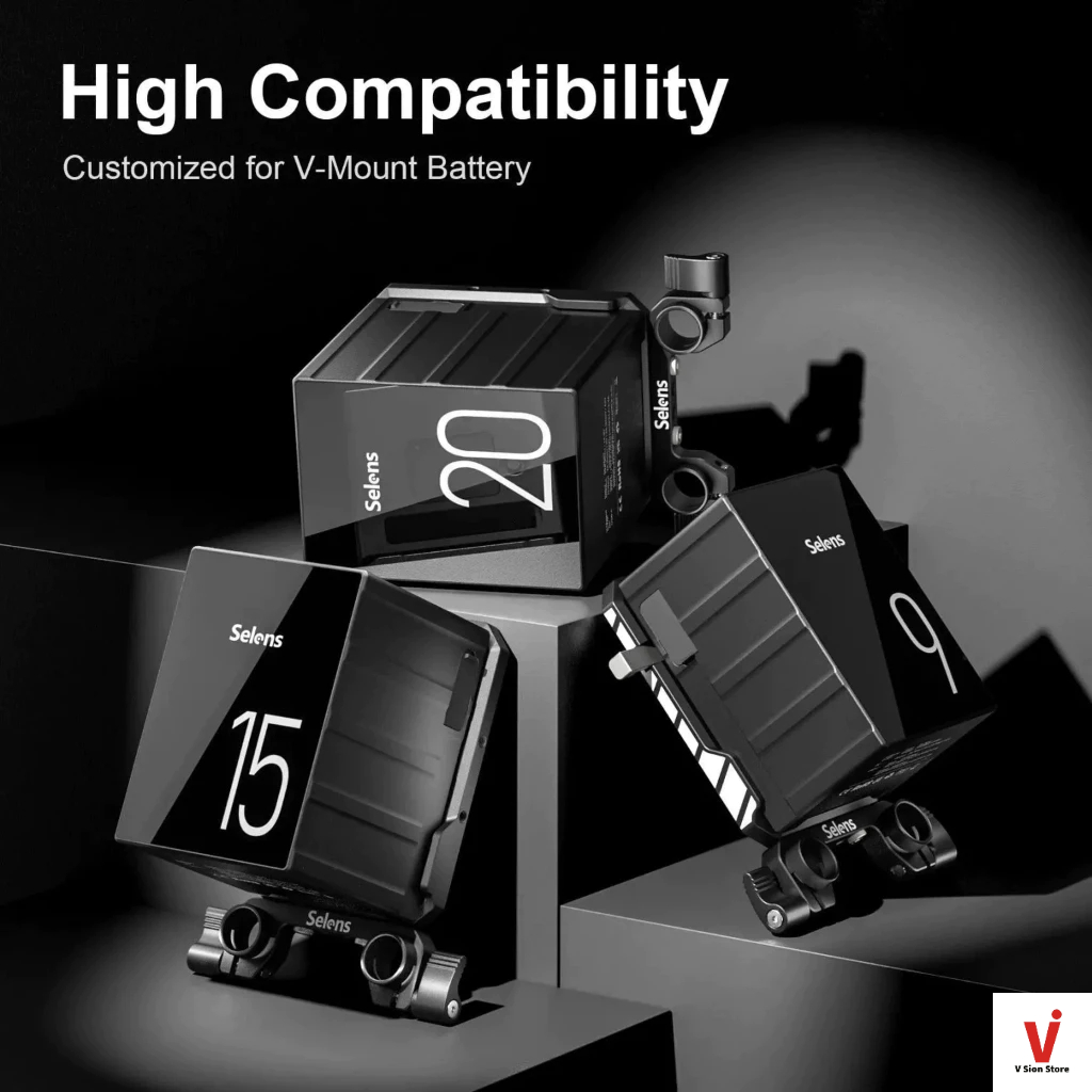 พร้อมส่ง Selens V-Mount Battery Plate with Dual 15mm Rod Clamps - รูปที่ 5