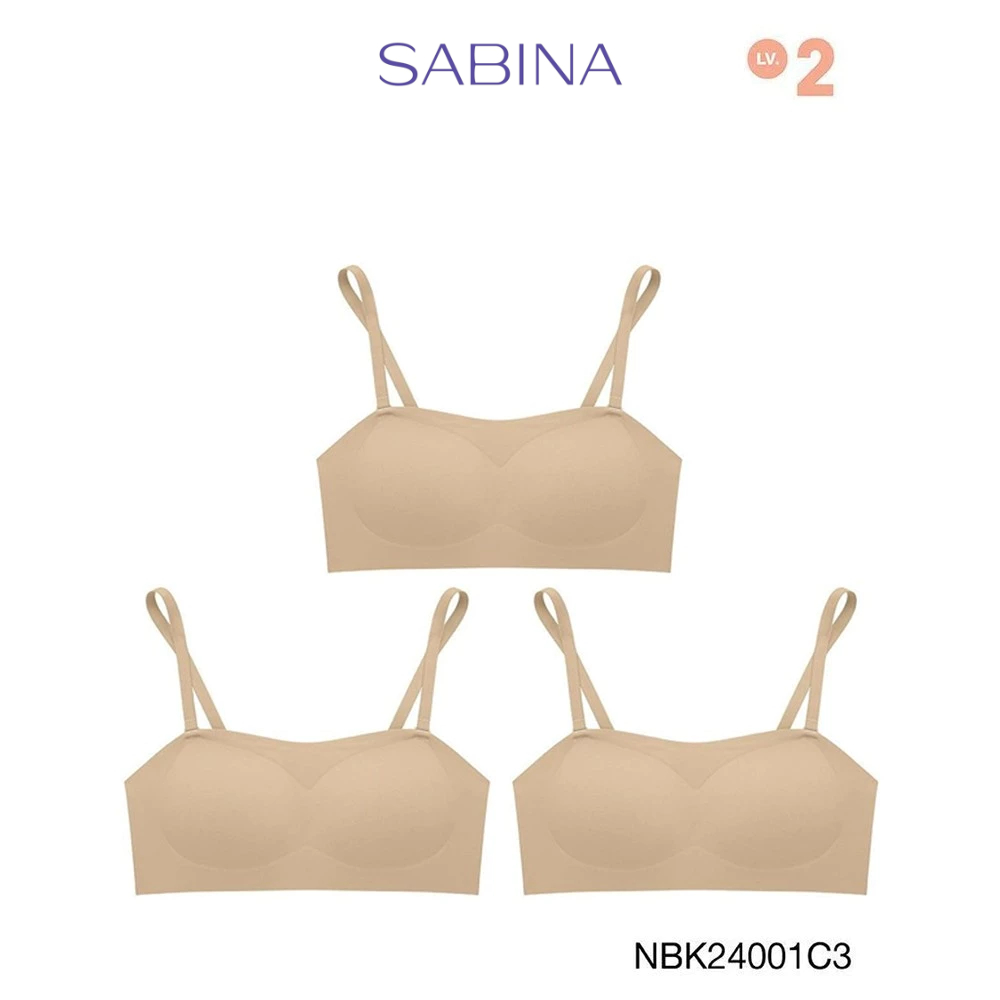 [Online Exclusive]Sabina เสื้อชั้นใน (Set 3 ชิ้น)Soft Collection Level 2 ไร้ตะเข็บ ไร้โครง รหัส NBK2