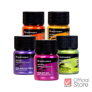 Renaissance สีอะคริลิค สีอะคริลิคมุก 20 มล. 12 เฉดสี จำนวน 1…