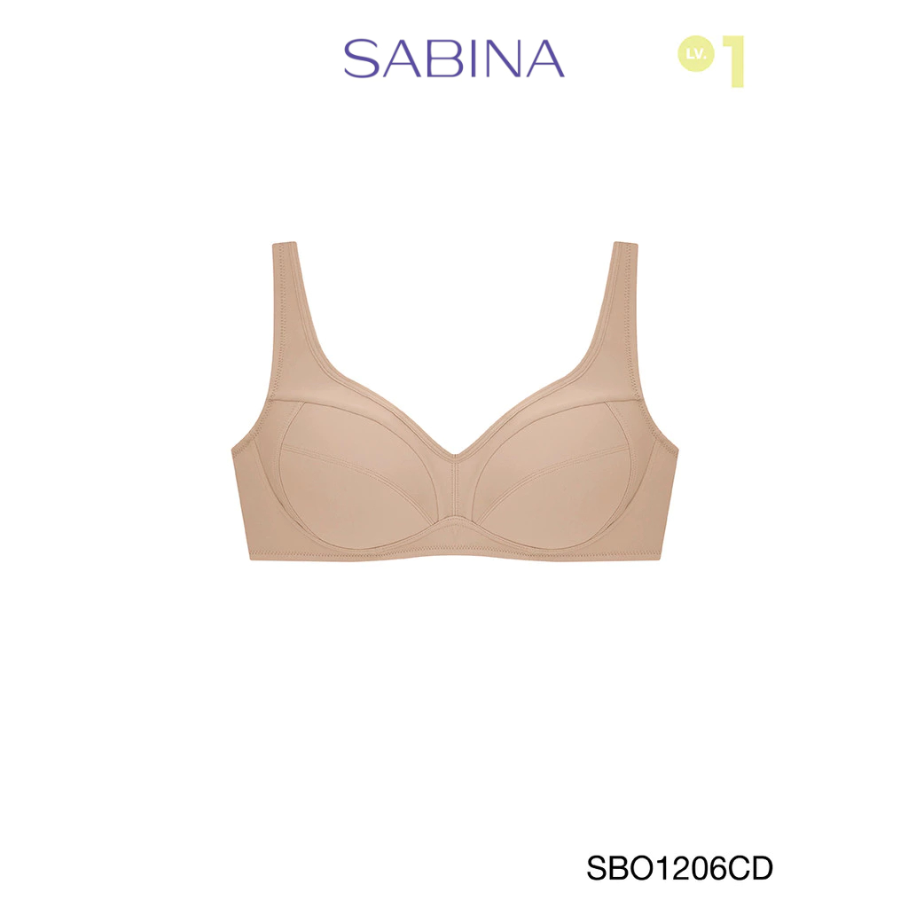 Sabina Function Bra Level 1 เสื้อชั้นใน  ไร้โครง รหัส SBO1206CD - สีเนื้อเข้ม