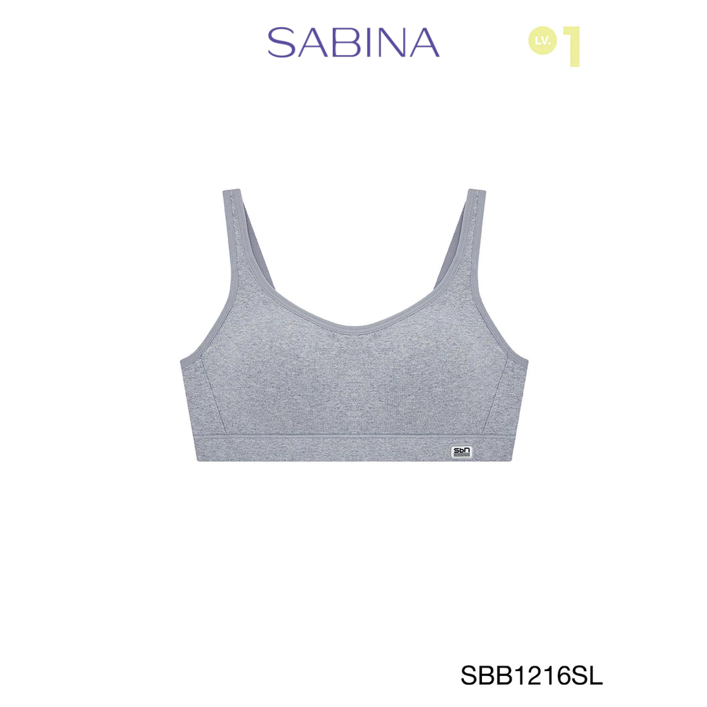 Sabina Sbn Sport Level 1 เสื้อชั้นใน  ไร้โครง รหัส SBB1216SL - สีเทาอ่อน