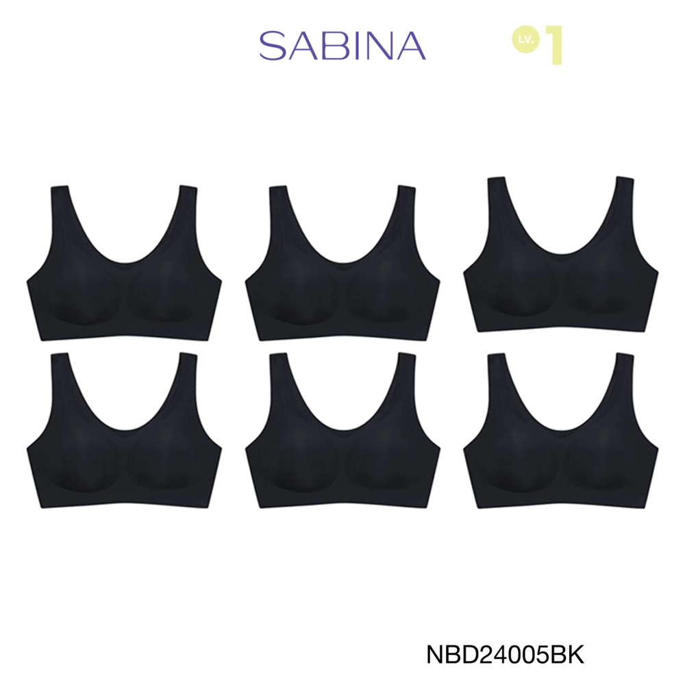 Sabina เสื้อชั้นใน (Set 6 ชิ้น) [Online Exclusive] Perfect Bra Level 1 ไร้ตะเข็บ ไร้โครง รหัส NBD240