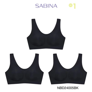 Sabina เสื้อชั้นใน (Set 3 ชิ้น) [Online Exclusive] Perfect Bra Level 1 ไร้ตะเข็บ ไร้โครง รหัส NBD24005BK - สีดำ