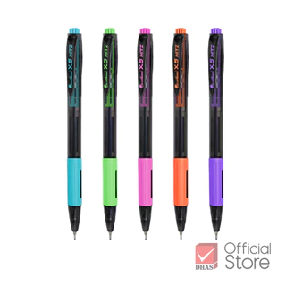 Quantum ปากกาลูกลื่น รุ่น X5 Hitz 0.5 มม. หมึก Geluloid น้ำเงิน - กระปุก 50 ด้าม