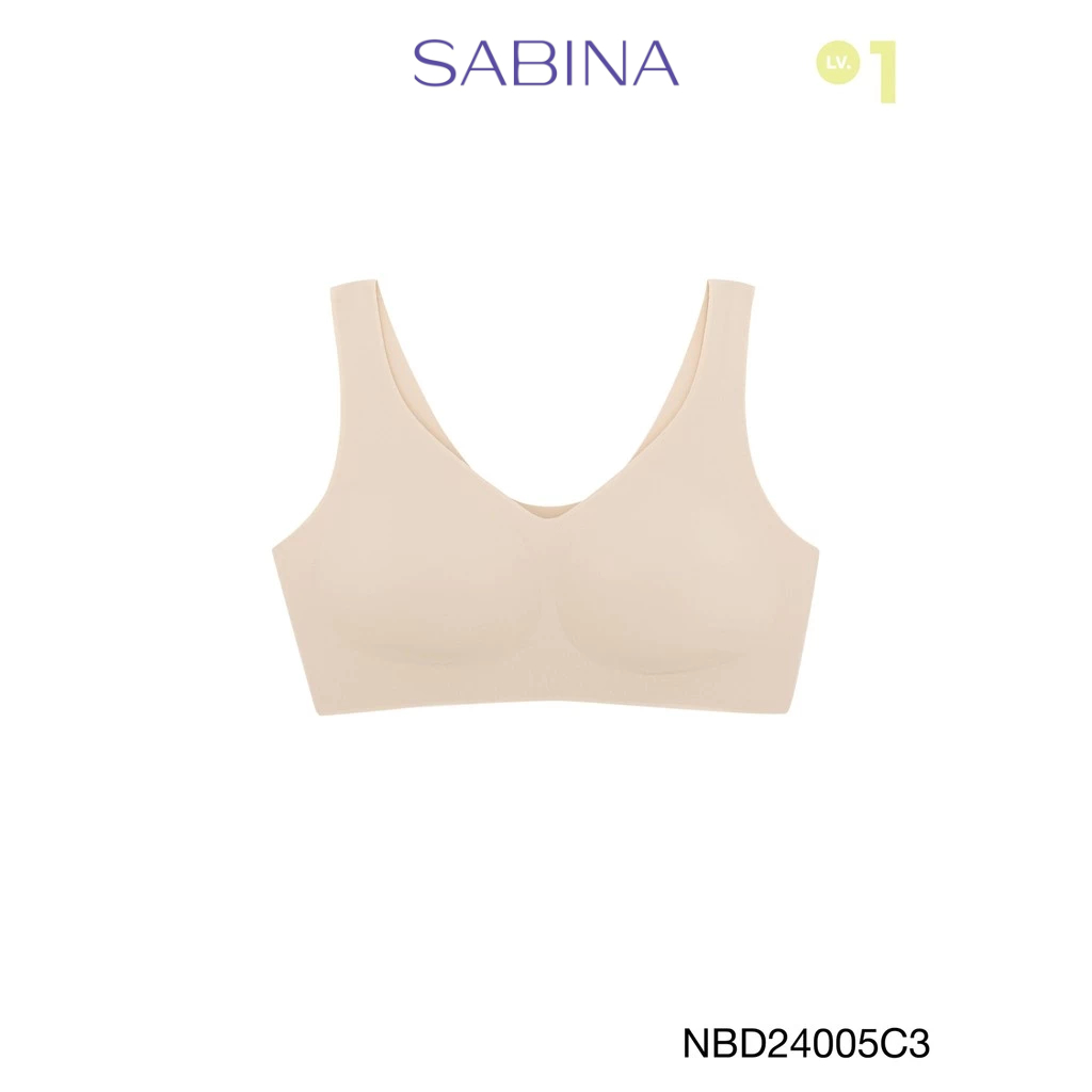 [Online Exclusive]  Sabina Perfect Bra Level 1 เสื้อชั้นใน ไร้ตะเข็บ ไร้โครง รหัส NBD24005C3 - สีเนื