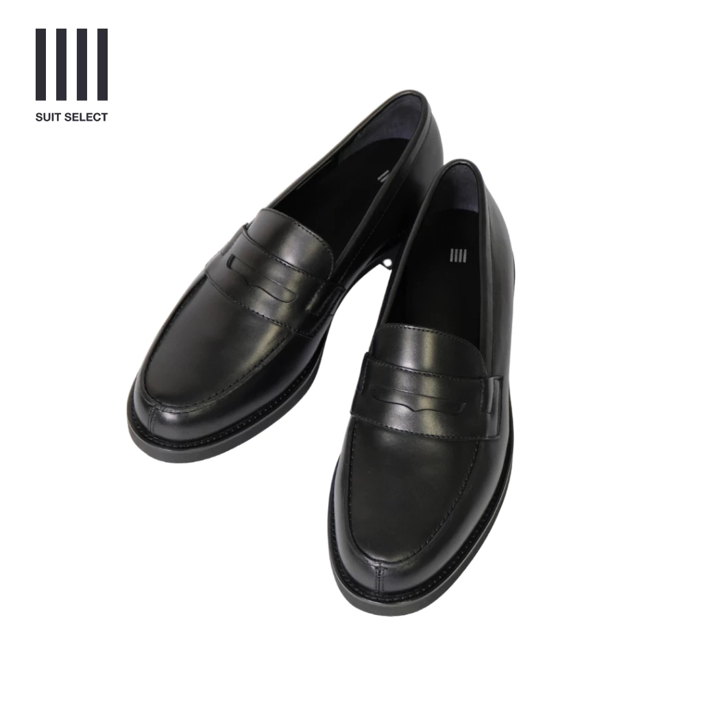 SUIT SELECT X REGAL Loafers Shoes (Black) รองเท้าหนังสีดำ  รุ่น T03N-BL