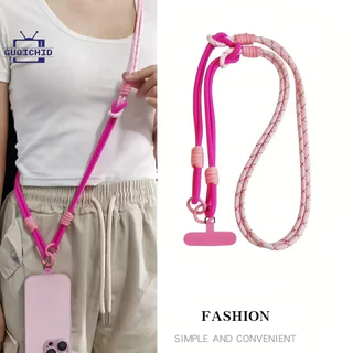 สายสะพายสไตล์สวยงามปรับระดับได้Anti-Lostสายคล้องโทรศัพท์แบบปรับได้สามแบบสำหรับผู้หญิง สายคล้องไหล่แบบยาโซ่ยาว