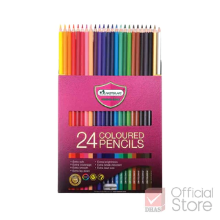 Master Art สีไม้ ดินสอสีไม้ แท่งยาว 24 สี รุ่นใหม่ จำนวน 1 กล่อง