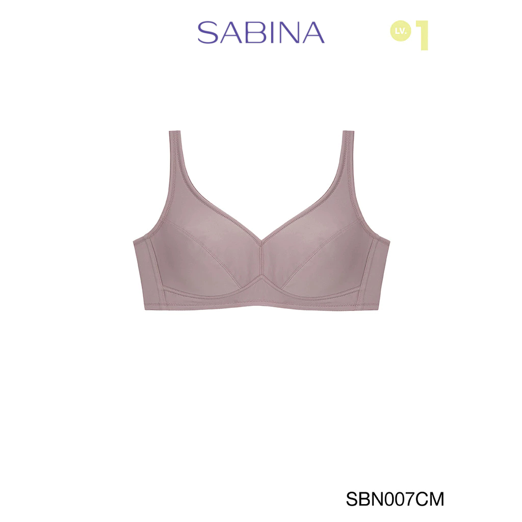 Sabina Fill Up Bra Level 1 เสื้อชั้นใน  ไร้โครง รหัส SBN007CM - สีช็อคโกแลต