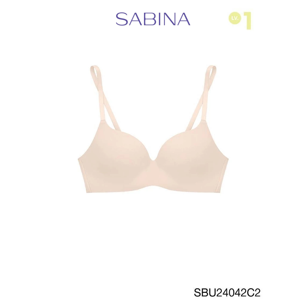 Sabina NEW BRALESS 2025 เสื้อชั้นในไร้ตะเข็บ ไร้โครง รหัส SBU24042C2 - สีเนื้ออ่อน