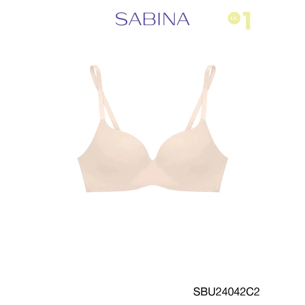 Sabina NEW BRALESS 2025 เสื้อชั้นในไร้ตะเข็บ ไร้โครง รหัส SBU24042C2 - สีเนื้ออ่อน