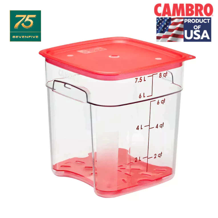 CAMBRO กล่องถนอมอาหารมีที่จับมีสเกลทนความร้อน โพลีคาร์บอนเนต รุ่น Fresh PRO