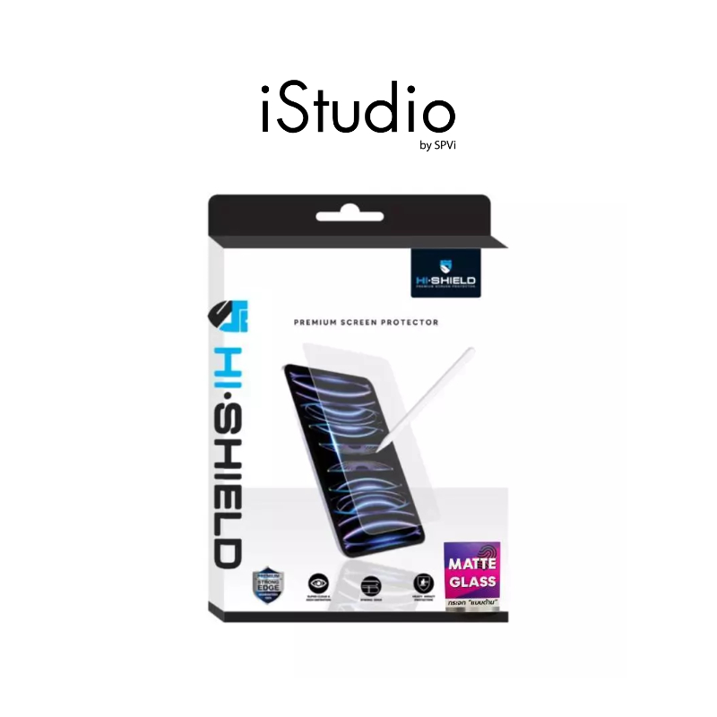 HI-SHIELD AG-IPAD-AIR11 MATTE TEMPERED GLASS ฟิล์มสำหรับ IPAD AIR (M2/M3/M4) / IPAD PRO (M4)