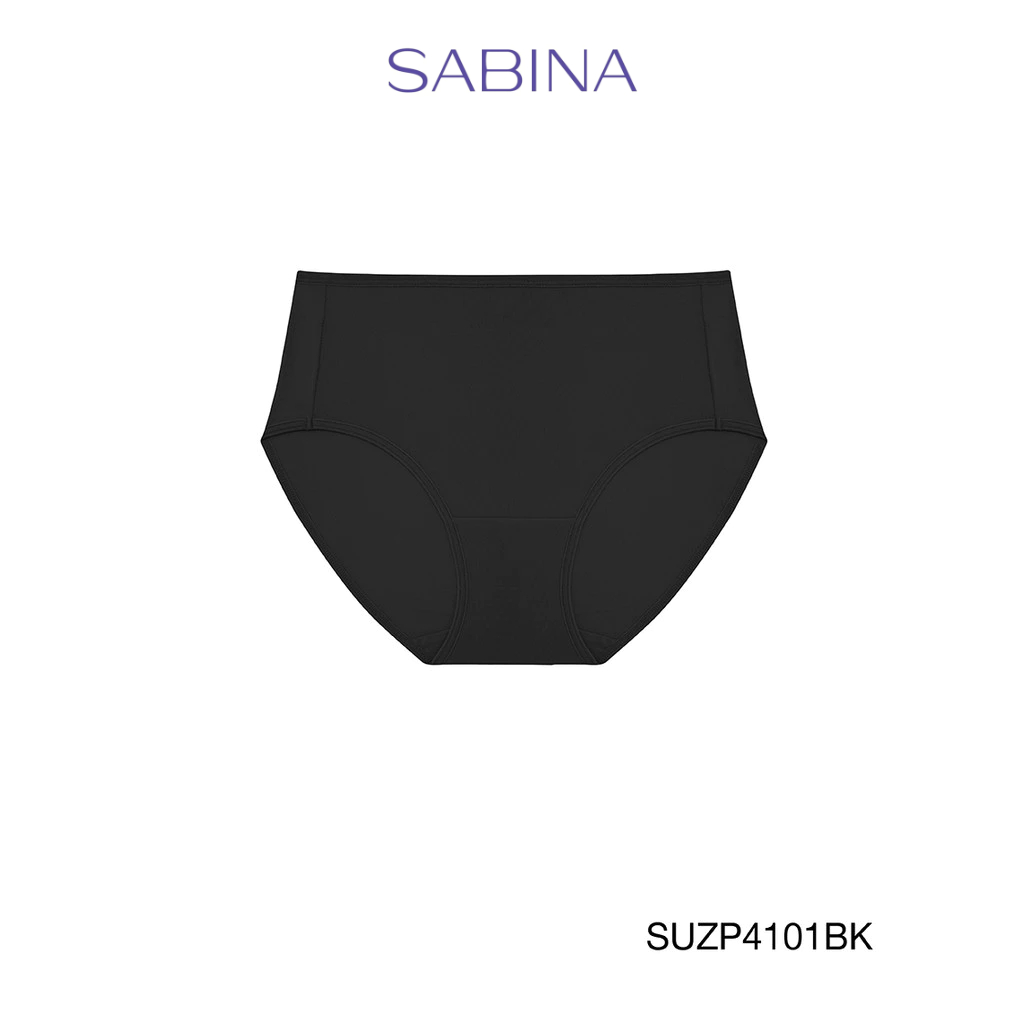 [Online Exclusive]  SABINA Collagen Boost! กางเกงในทรงเอวสูงปานกลาง รหัส SUZP4101BK สีดำ